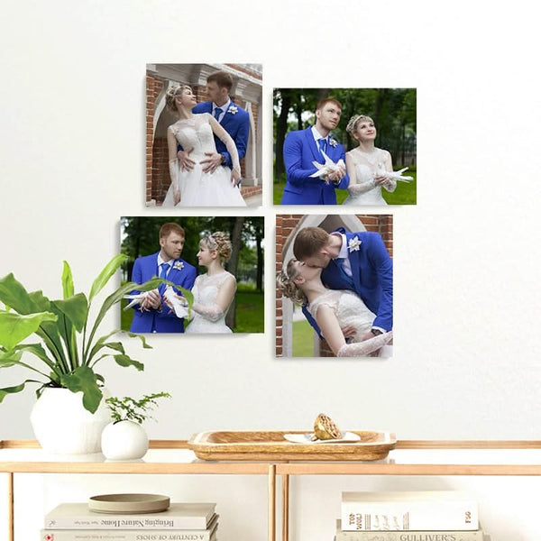 Custom Canvas Sets, 4 Piece Horizontal Photos Into Canvas Print Sets, Decorate Your Photo Wall Art