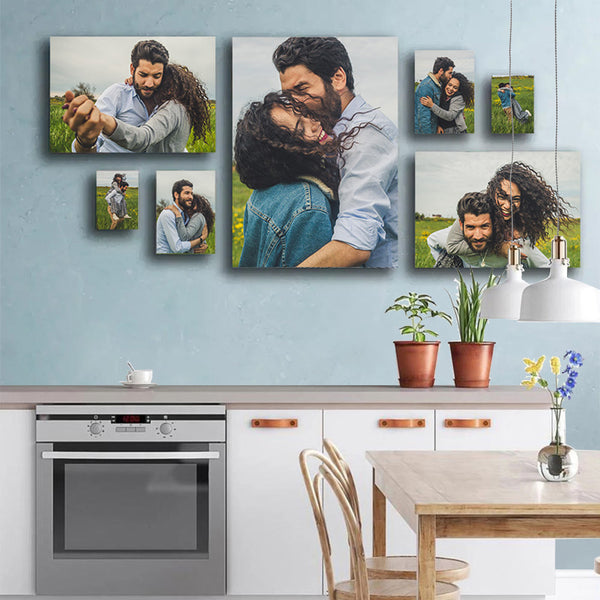 Custom Multi Panels Canvas Sets, 7 Piece Photos Into Canvas Print Sets, Decorate Your Photos Wall Art