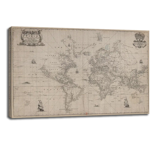 Classic Vintage World Map - Historical Wall Art